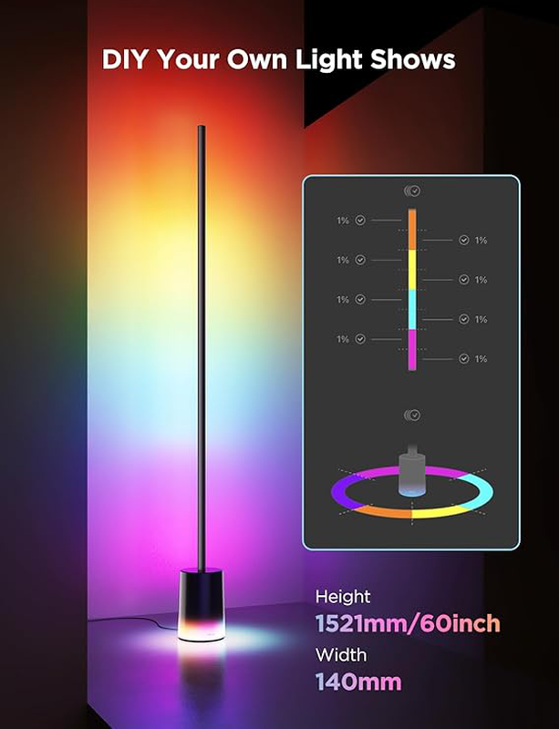 Govee lamp floor smart rgbicww supports matter (floor lamp 2 black) h607c, , medium-null