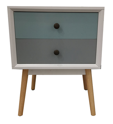 Arizona bedside table 45x40x56cm - white/green