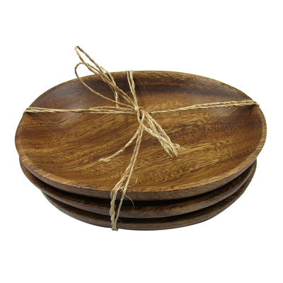 Acacia wood s/3 plates