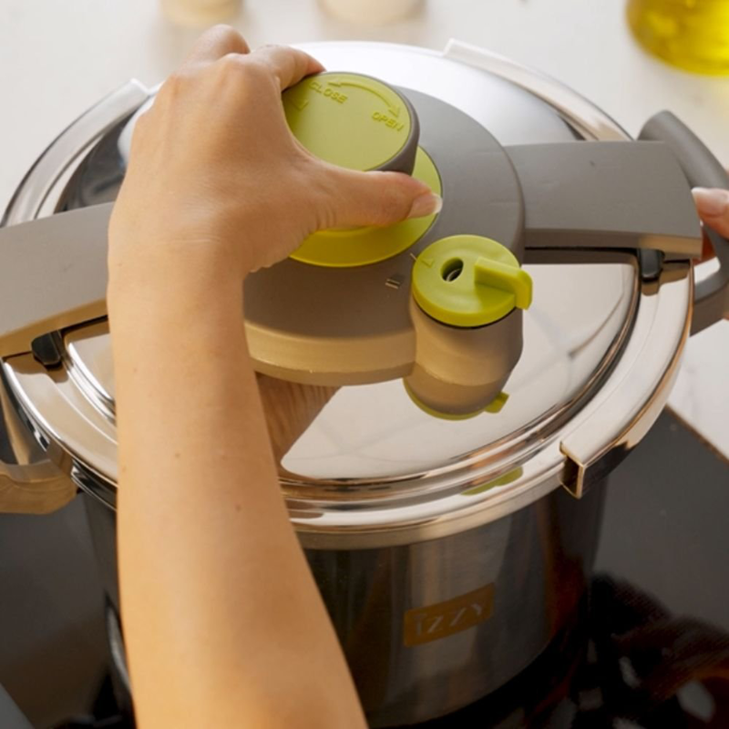 Izzy natura χύτρα ταχύτητας 6l από ανοξείδωτο ατσάλι με δώρο καλάθι ατμού & βιβλίο συνταγών, , medium-null