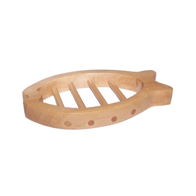 Soap dish hemu wood - fish shape, , medium