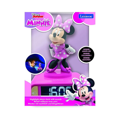 Lexibook minnie digital clock with light and sound – lcd screen and melodies rl800mn, , medium