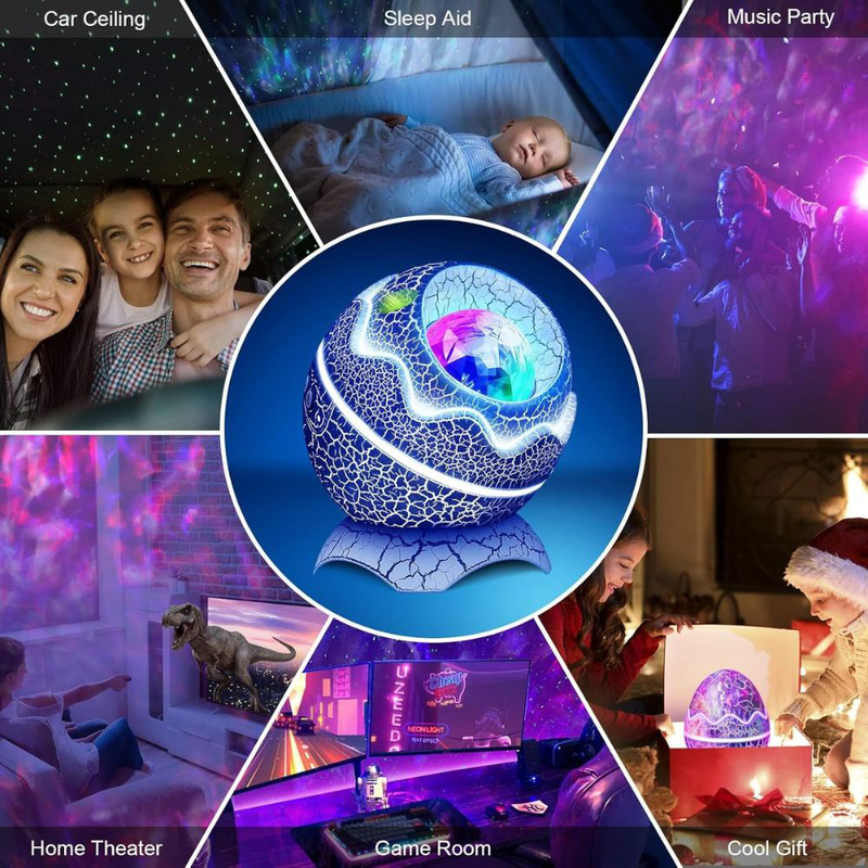 Product image: Προβολέας galaxy nightlight dinosaur egg led με ενσωματωμένο ηχείο και προσαρμόσιμο φως, , medium-null
