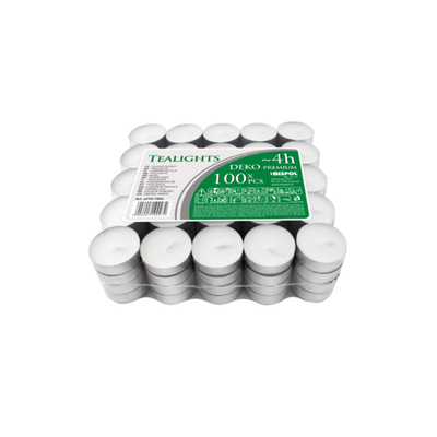 Package of candles white 100pcs 4h