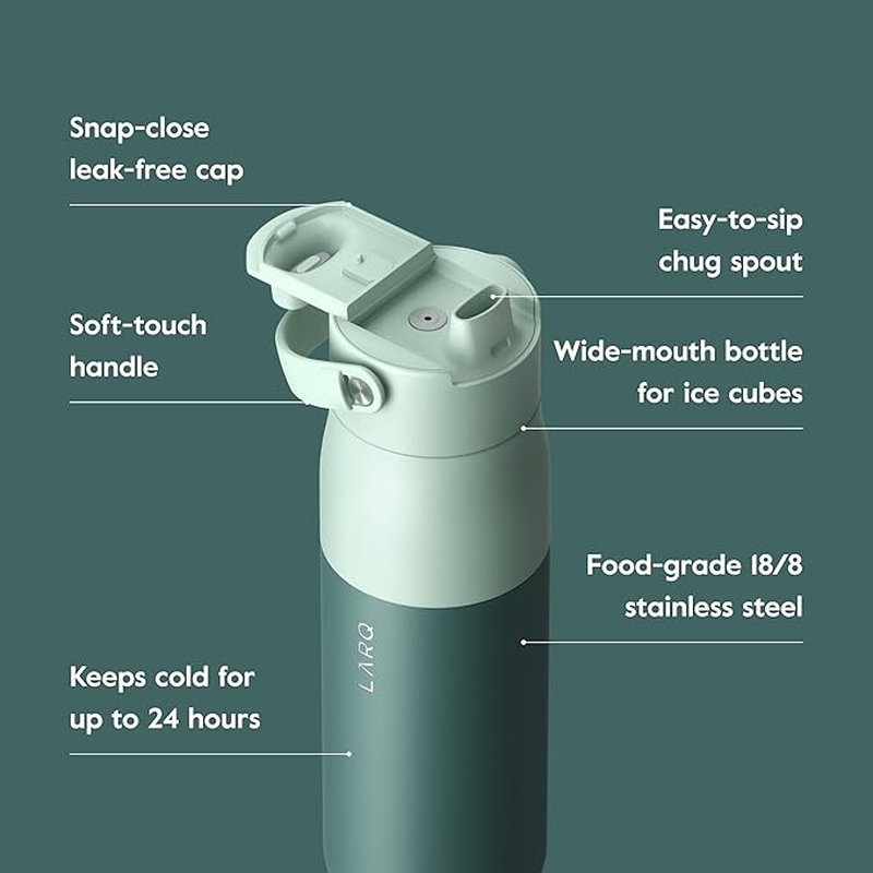Larq bottle swig top eucalyptus green 1l / 34oz, , medium-null