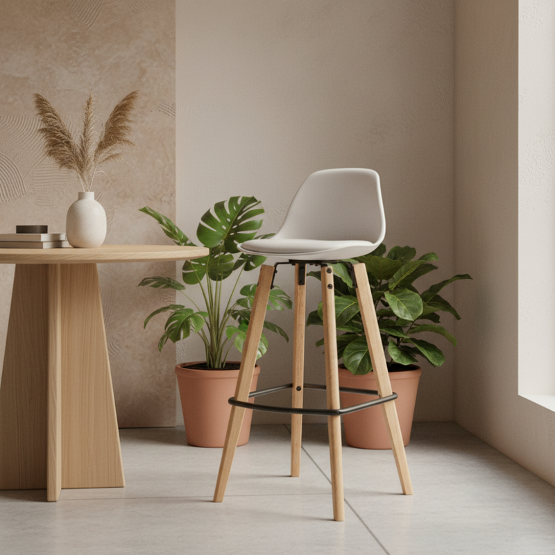 Bora bar stool seat - white, , medium-null