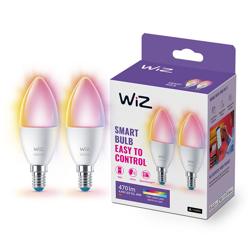 Wiz connected colour candle smart bulb - e14 (2-pack) image number null