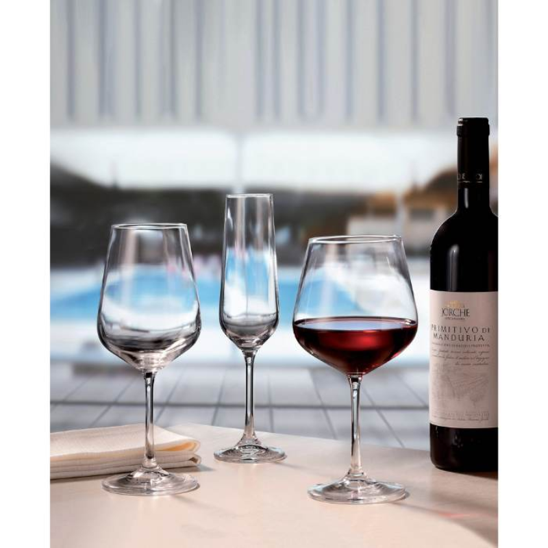 Crystal bohemia strix red wine glasses - 600ml - 6pcs set-null