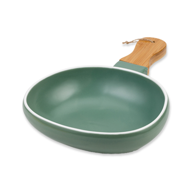 Nava terrestrial porcelain plate 31.5cm, Green, medium