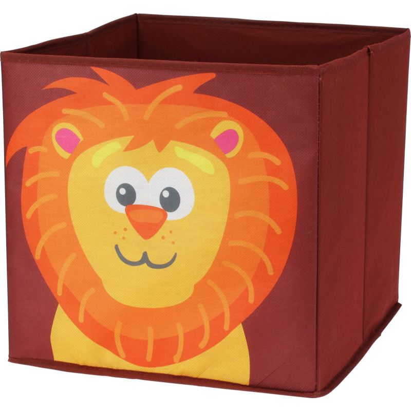 Storage box for kids polyester 30x30cm - assorted colors, , medium-null