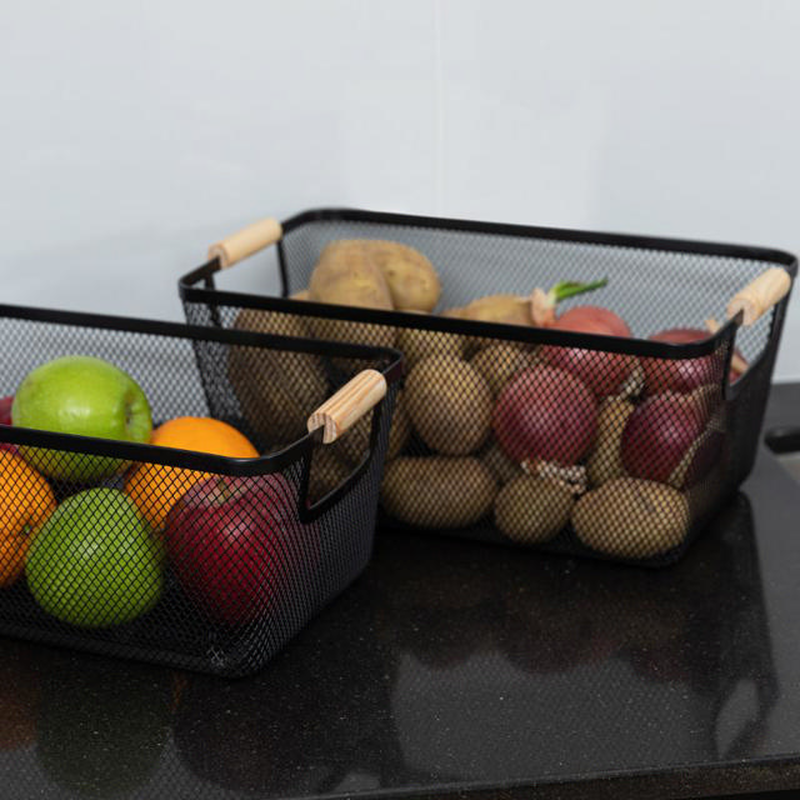 Estia storage basket 30x21x14cm - black, , medium-null