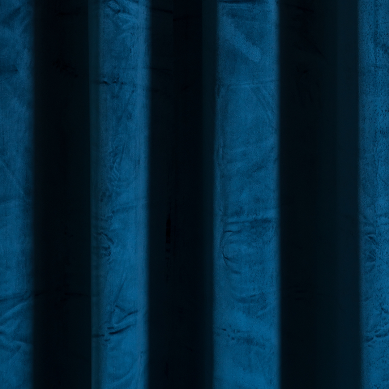 Easy home cornet curtain with rings 140x260cm - blue, , medium-null