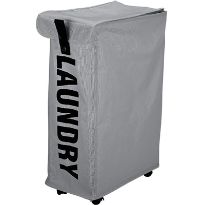 Estia laundry bin with wheels - grey, , medium