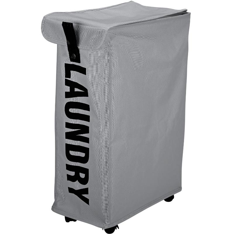 Estia laundry bin with wheels - grey, , medium-null
