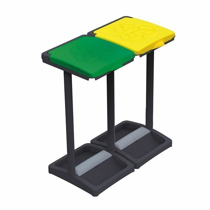 Product image: Διπλή βάση για σακούλες απορριμμάτων με χρωματιστά καπάκια 64 x 36 x 81 cm mws17008, , medium-null