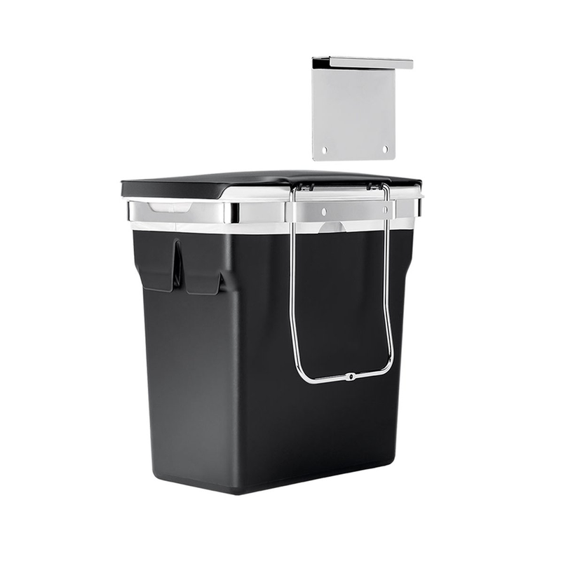 Simplehuman hanging kitchen bin 10l - black, , medium image number null