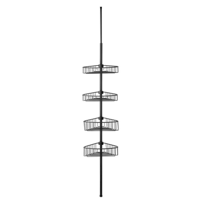 Tatay telescopic bar 4 baskets black, , medium