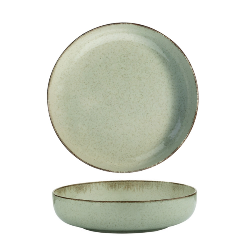 Of mood green soup plate 20cm (035173), , medium-null