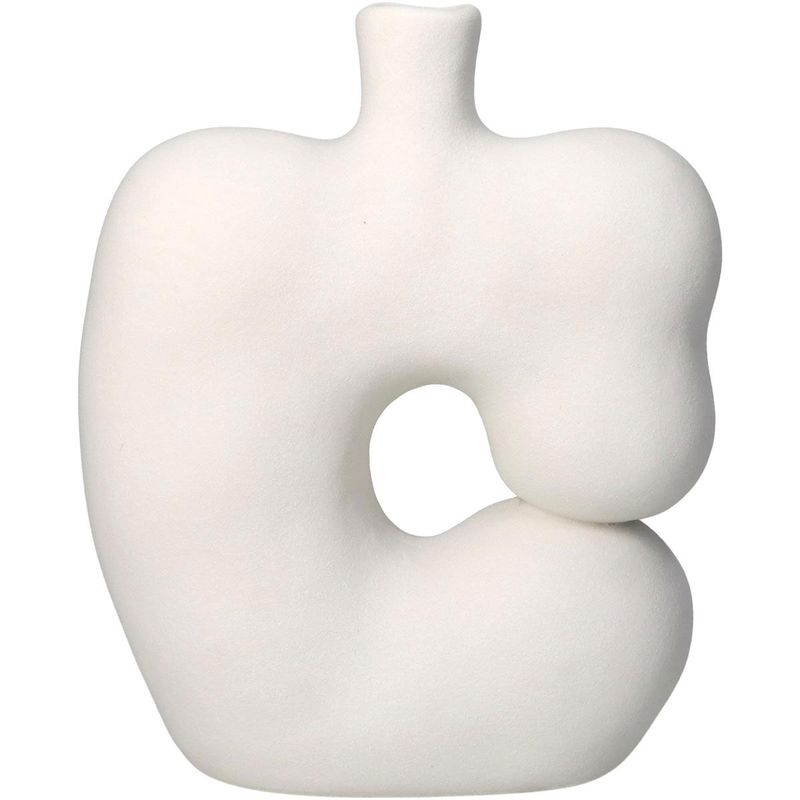 Βαζο λευκο κεραμικο 16x7.2x19.3cm, , medium-null