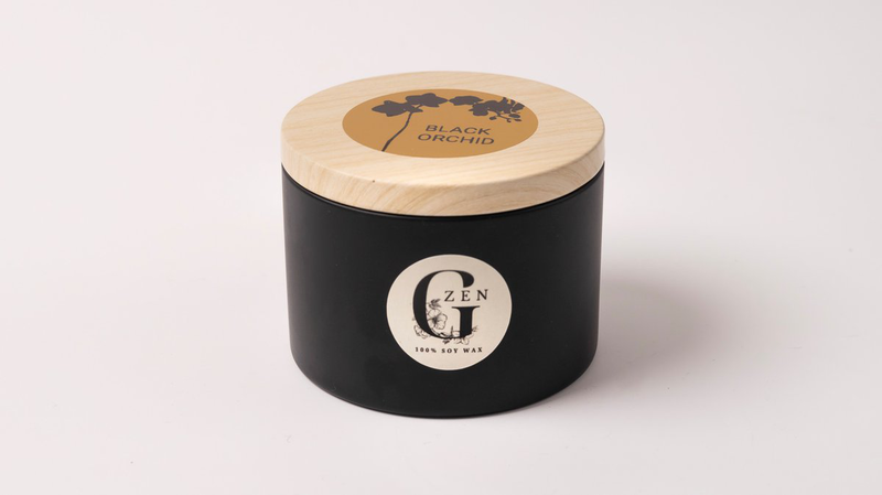 Soy scented  candle | 225gr | Black Orchid-null