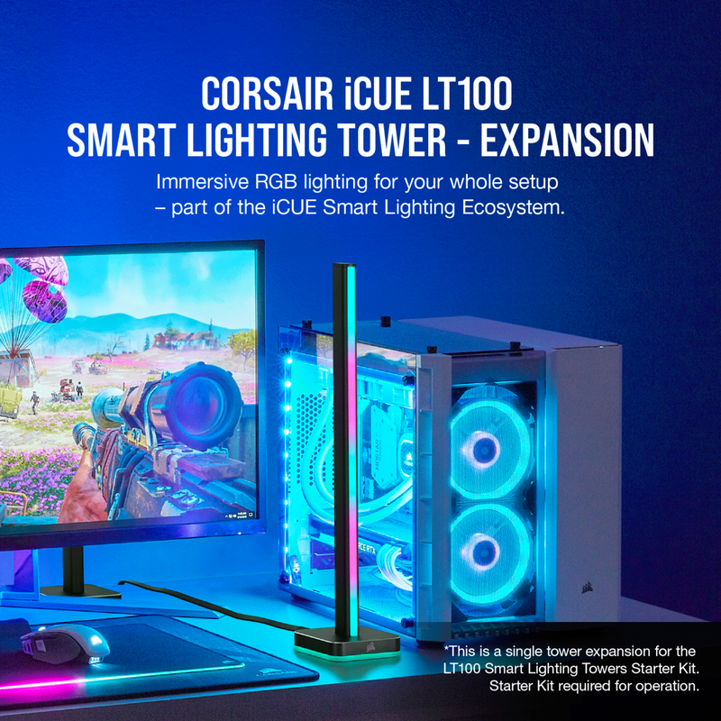 Corsair icue lt100 smart lighting tower expansion kit (cd-9010003-ww)-null