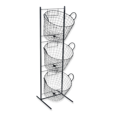 Metal stand with baskets