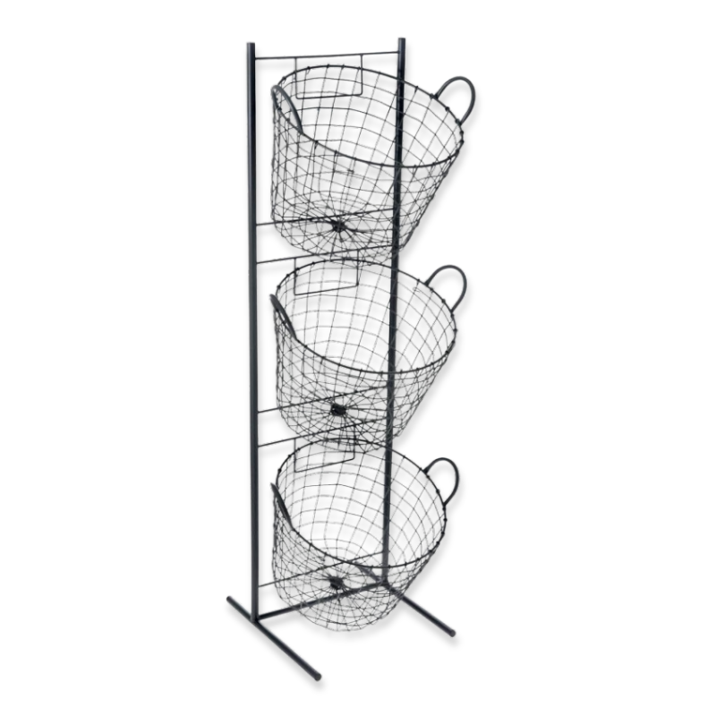 Metal stand with baskets image number null