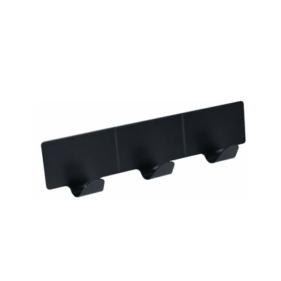 Adhesive triple wall hanger black