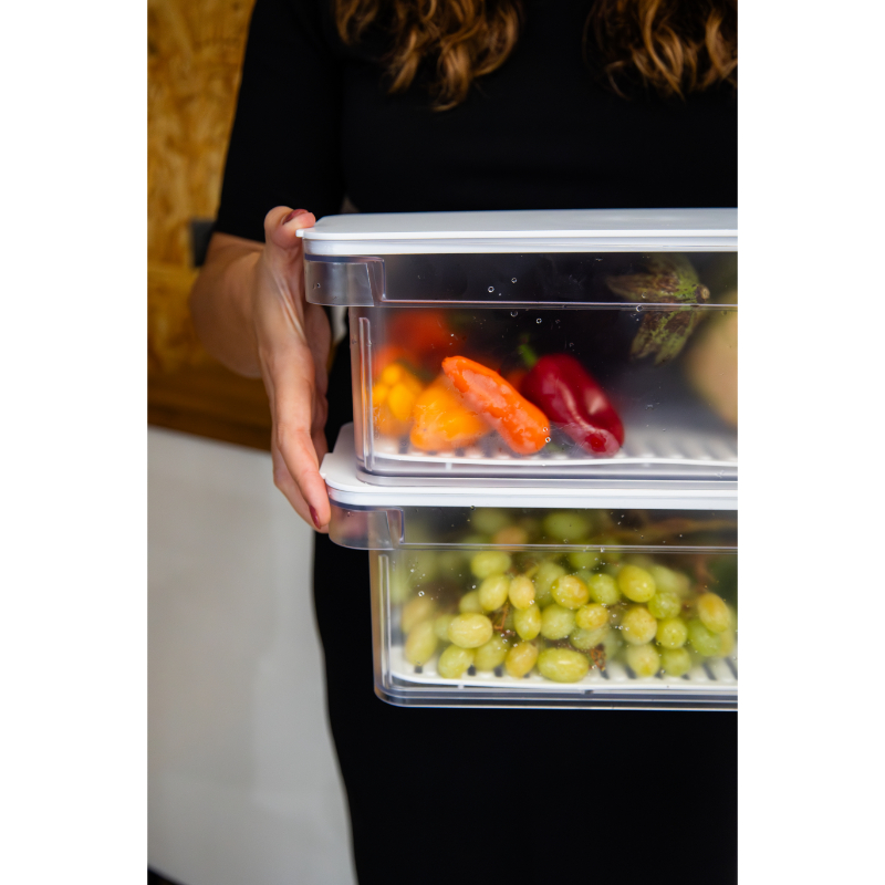 Codil organizer frigo box with lid 4l, , medium-null