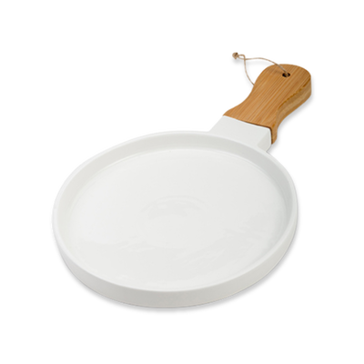 Nava terrestrial porcelain plate 40cm, White, medium