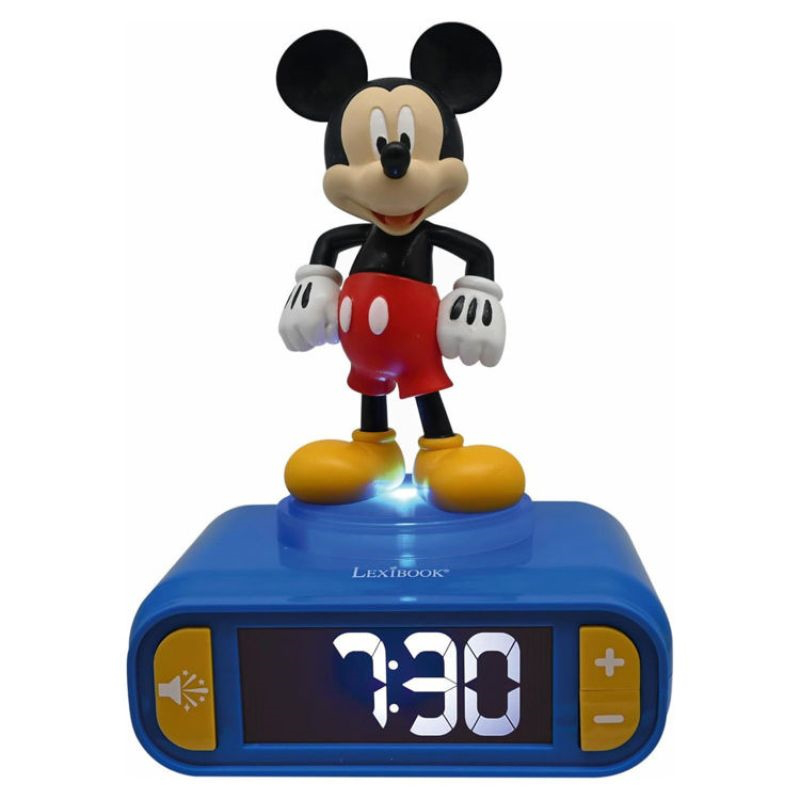 Lexibook mickey digital clock with light and sound &ndash; lcd screen and melodies rl800mch, , medium-null