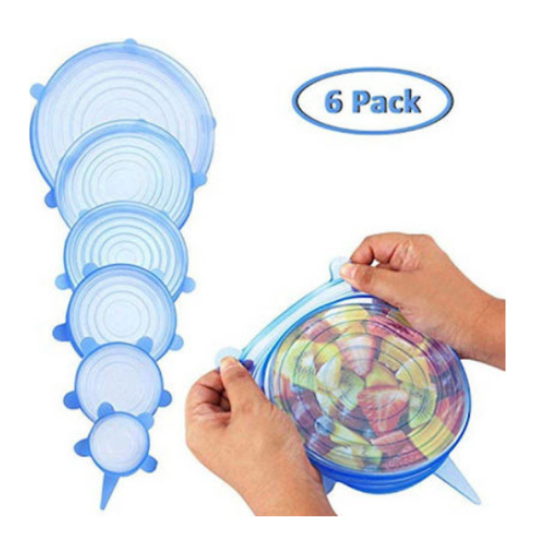 Product image: Επαναχρησιμοποιούμενα καπάκια σιλικόνης 6 pack, , medium-null