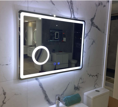 Malmo anti-fog led mirror 60x80cm w/ magnifying mirror