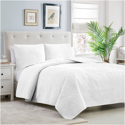 Luxury cotton set  bedspread 220x240cm-king #bsc220, White, medium