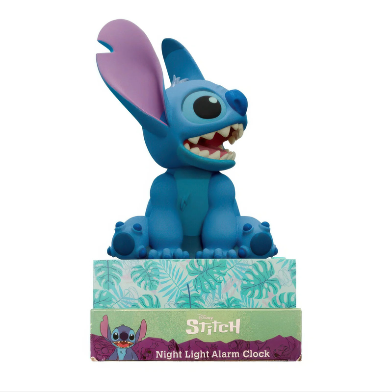 Product image: Disney stitch 3d lamp with alarm clock, , medium-null