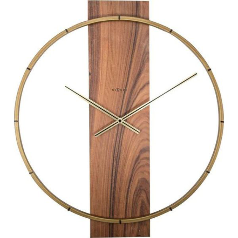 Product image: Nextime wall clock 50.8 x 58.2x4.3 cm, wood/steel, , medium-null