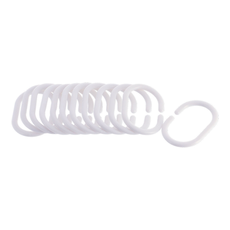 Tendance set 12pcs shower curtain rings white, , medium image number null