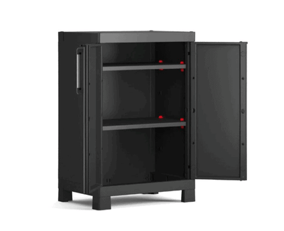 Keter detroit base black garden plastic storage cabinet/537282, , medium