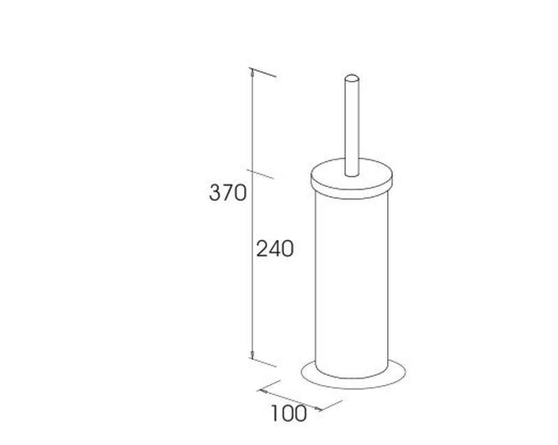 Product image: Bronze toilet brush, , medium-null