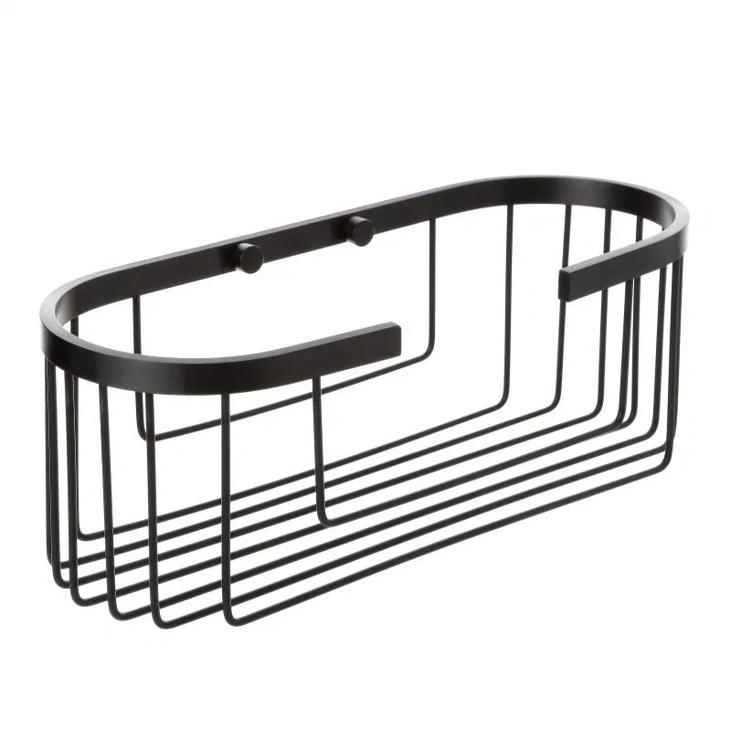 Oval storage basket aluminium-null