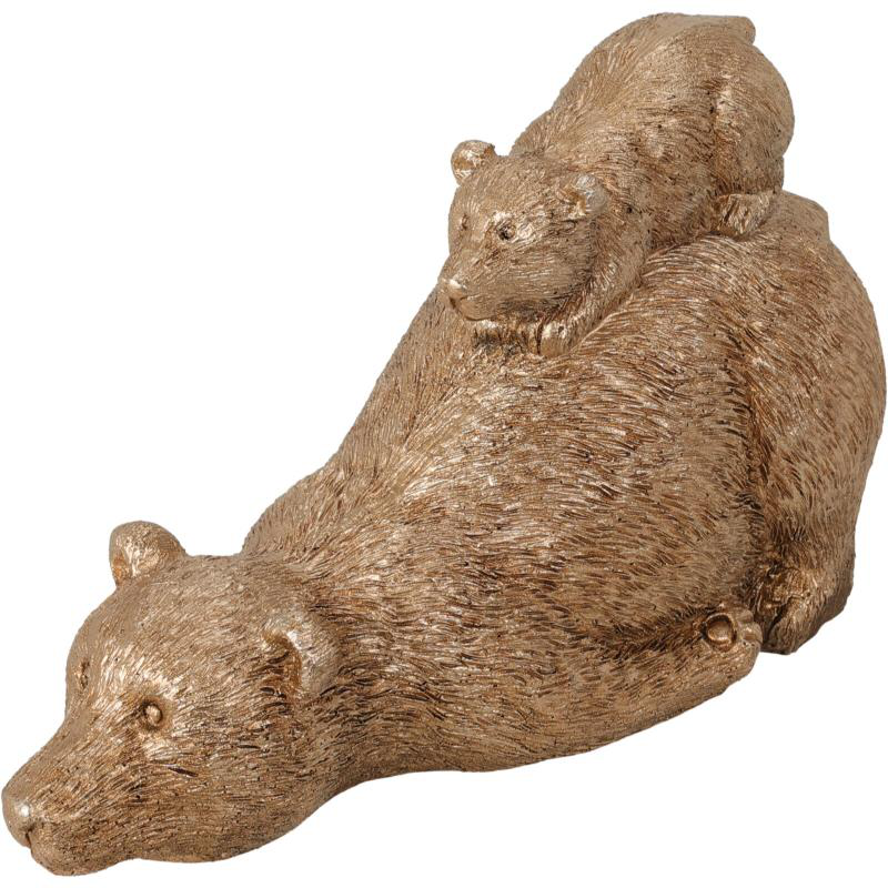 Decorative polar bear with child gold - assorted designs, , medium-null