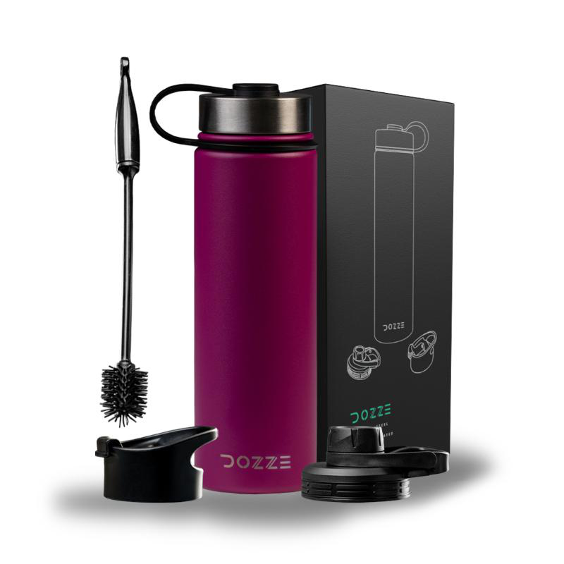 Product image: Dozze voyager water bottle 620ml - plum pink, , medium-null