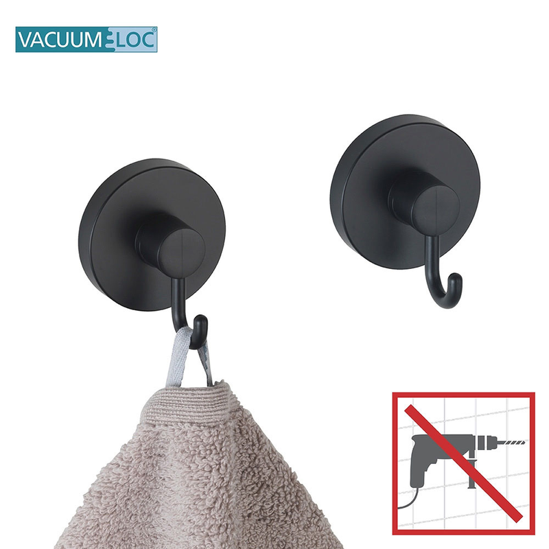 Wenko vacuum-loc αγκιστρο set 2pcs μαυρο, , medium-null