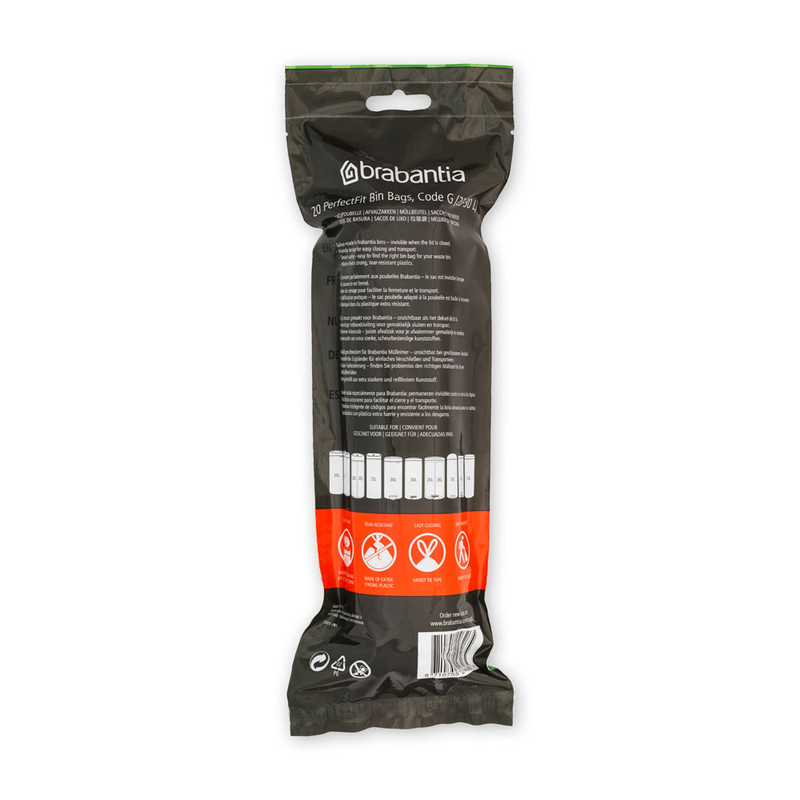 Brabantia perfectfit bags g 23-30l 20pcs - white, , medium-null