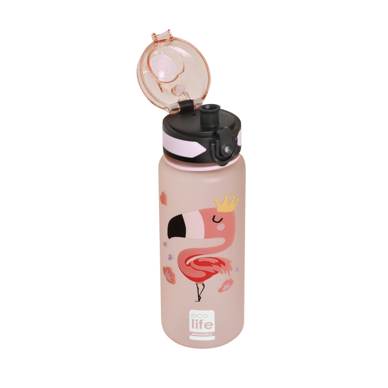 Ecolife tritan bottle flamingo - 500ml, , medium-null