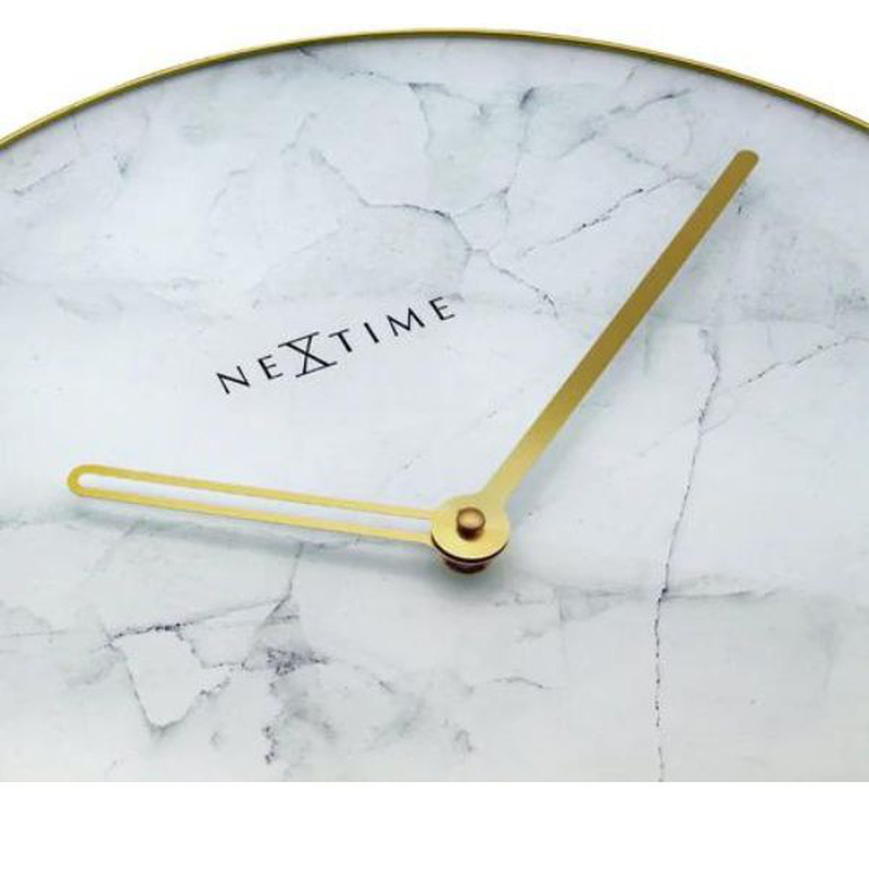 Nextime wall clock 40 cm, glass/metal, 'marble', , medium image number null
