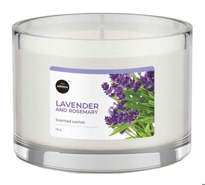 Aroma candle lavender & rosemary 115gr, , medium