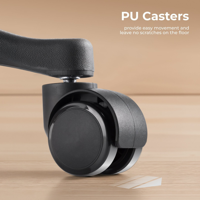 Lumivida office stool ergonomic with height adjustale faux leather upholstered seat ch04-12, , medium-null