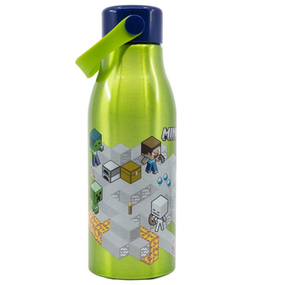 Stor minecraft isometric aluminium bottle with handle 760ml, , medium