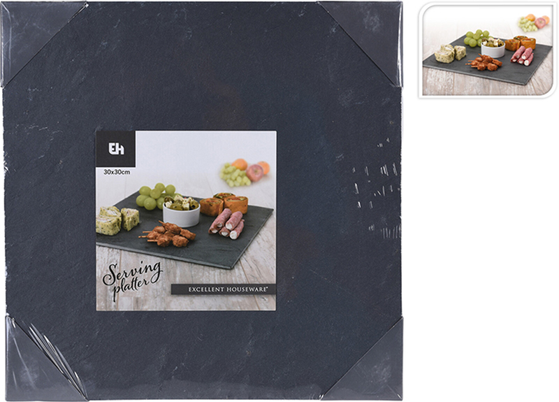 Plate slate 30x30cm, , medium-null
